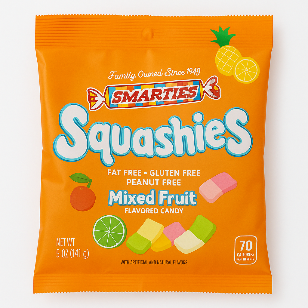 Sweet Palace Squashies Drumsticks with raspberry and cream flavors, showcasing colorful freeze-dried candy on a white background.