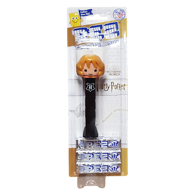 PEZ Harry Potter candy dispenser featuring Harry Potter character in collectible display, from Sweet Palace.