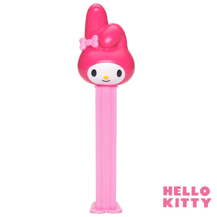 PEZ Hello Kitty collectible dispenser with pink bow, featuring the popular character from Sweet Palace.