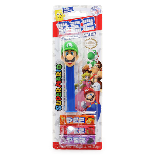 PeZ Super Mario Brothers candy dispenser featuring Mario character from Sweet Palace, with bright colors and detailed design.