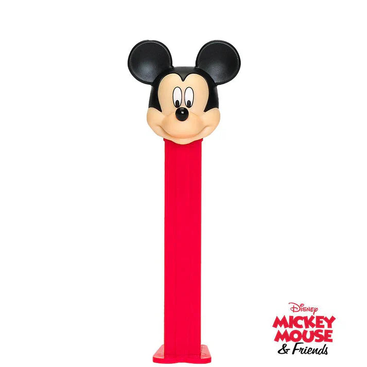 PeZ Mickey & Friends candy dispenser featuring Mickey Mouse, branded by Sweet Palace, with colorful character design.