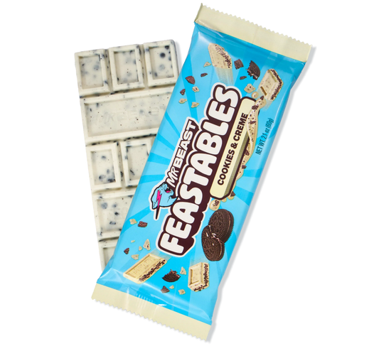 Chocolate cookies from MrBeast Feastables by Sweet Palace, 60g snack featuring creamy chocolate filling