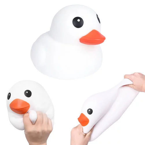 Multicolor Original Squeeezy Duck by Sweet Palace, soft squishy stress-relief toy with a smooth surface and cheerful duck design.