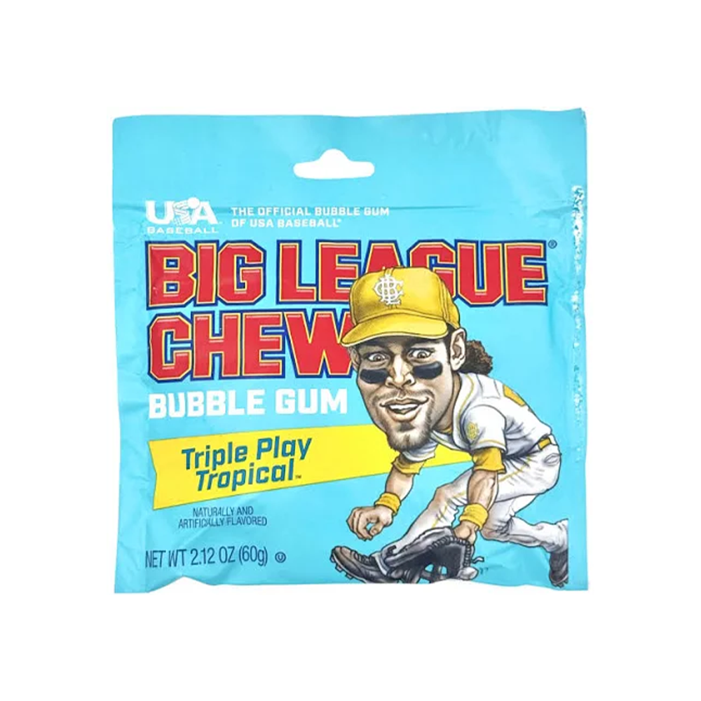Sweet Palace Big League Chew bubble gum pouch with colorful packaging and vibrant branding for sports fans