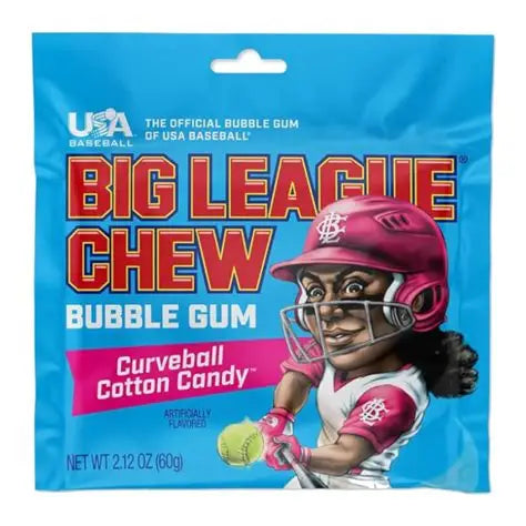 Sweet Palace Big League Chew original bubblegum in colorful shredded packaging, popular baseball-themed chewing gum.