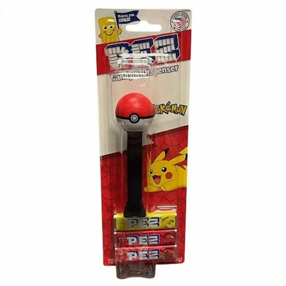PEZ Pokémon candy dispenser in a Poke Ball design from Sweet Palace, with colorful details and collectible appeal.