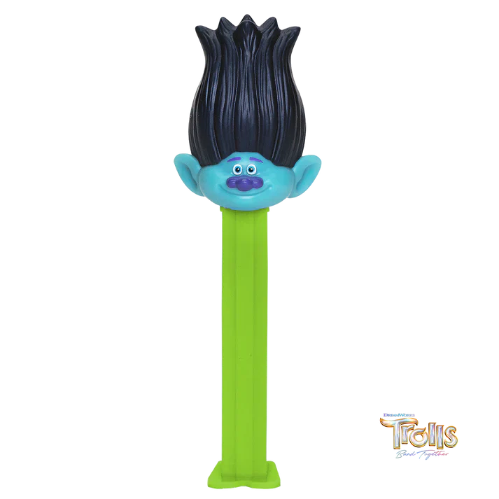 Sweet Palace PEZ Trolls candy dispenser featuring Poppy Troll character from the Trolls movie, with colorful design and collectible appeal.