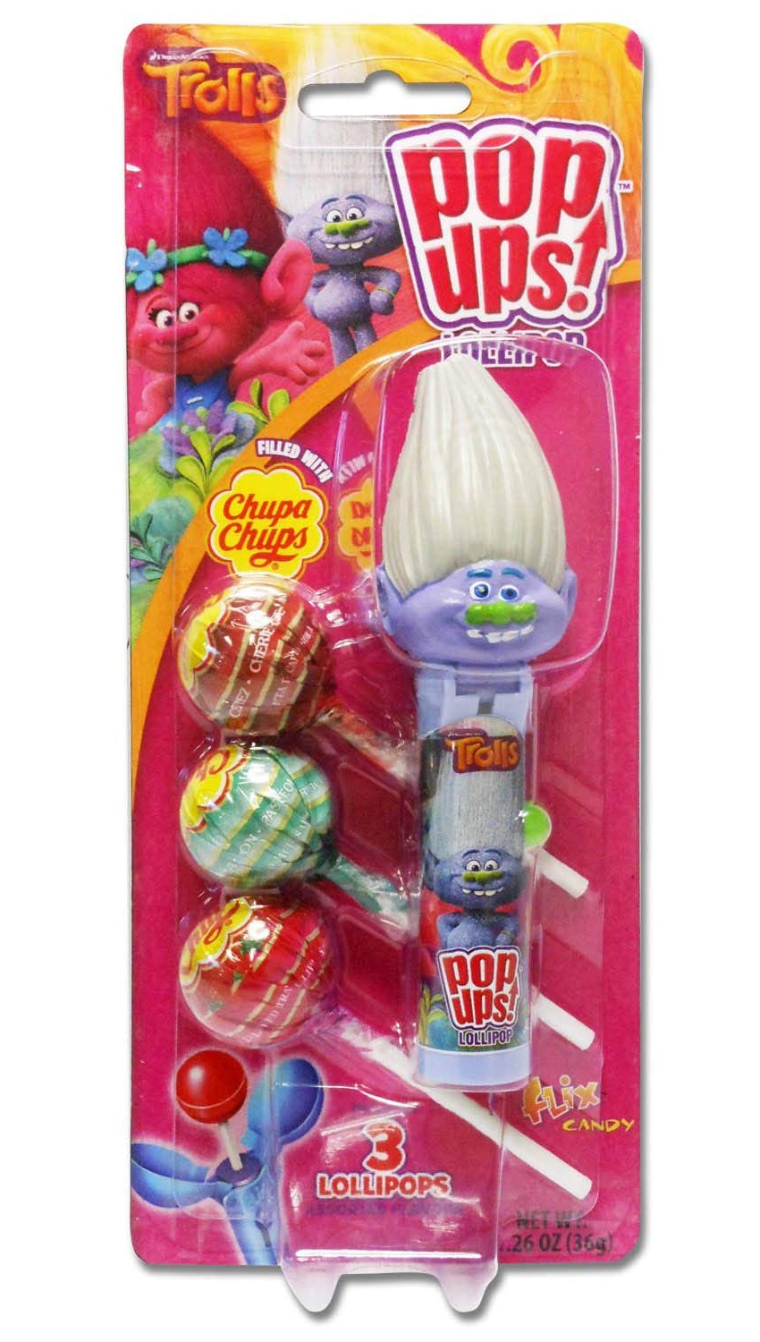 Colorful Poppy Trolls Pop Ups from Sweet Palace with vibrant designs and playful characters, perfect for kids' fun and parties.