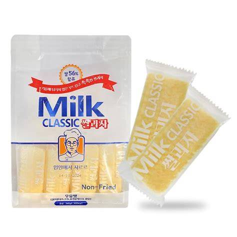 Sweet Palace Milk Classic Rice Snack in an 8.53oz bag, featuring milk-flavored crispy rice snack with colorful packaging.
