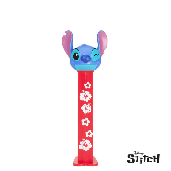 PEZ Stitch character from Sweet Palace, featuring colorful plush fabric and detailed embroidered features.
