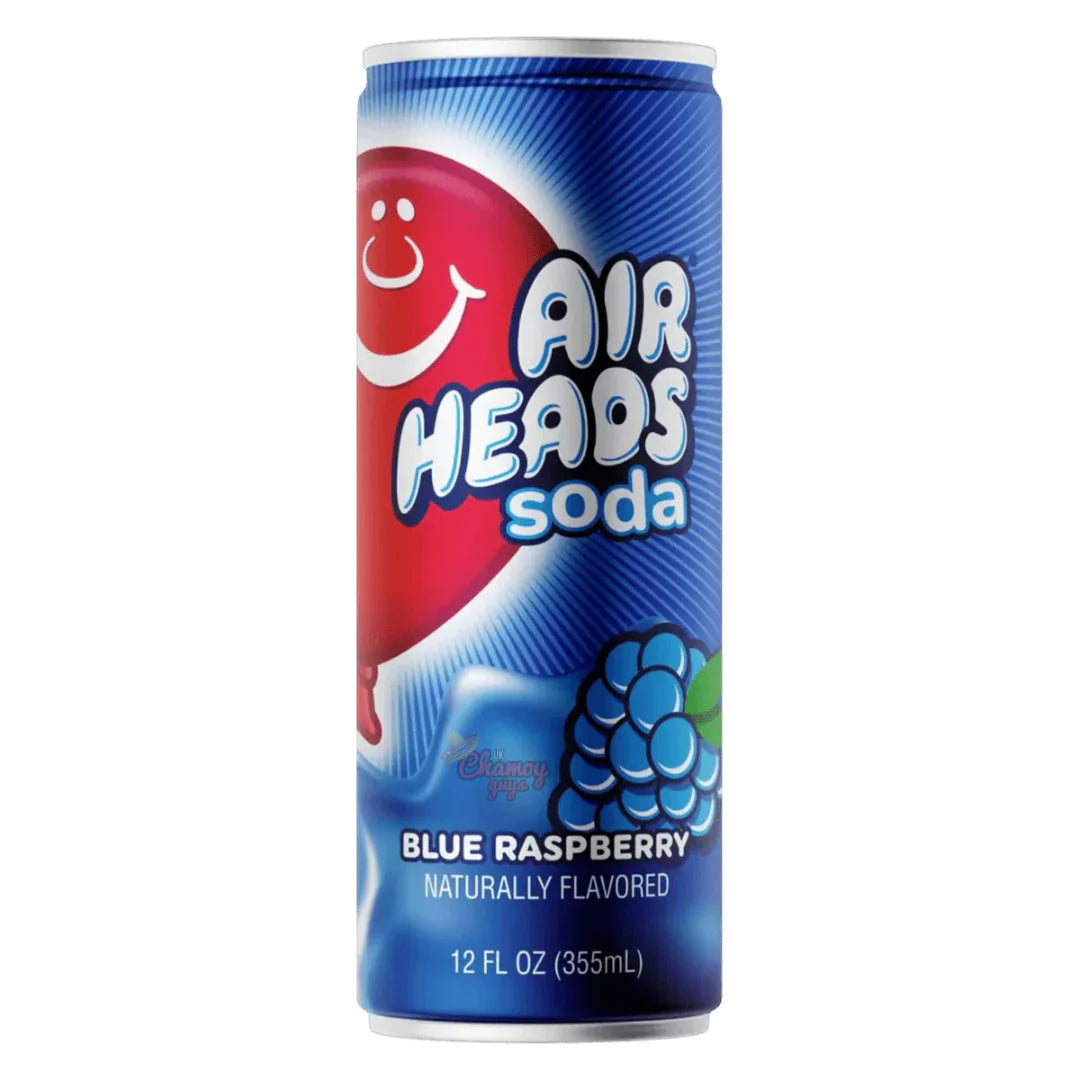Sweet Palace Strawberry Airheads Soda bottle with vibrant label and clear liquid inside, showcasing the colorful packaging.