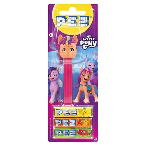 PEZ dispenser featuring Zipp from My Little Pony by Sweet Palace, colorful plastic toy with detailed pony character design.