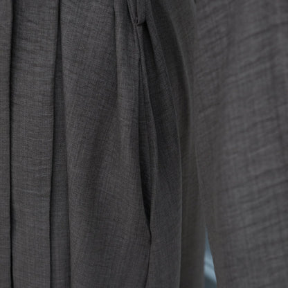 Tailored Blazer Cardigan with Ruched Sleeves | Open-Front Twill Blend Jacket(MOA246)