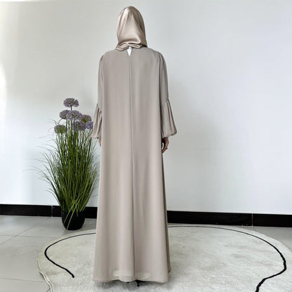 Temperament Chiffon Lantern Sleeve Abaya (MA123)