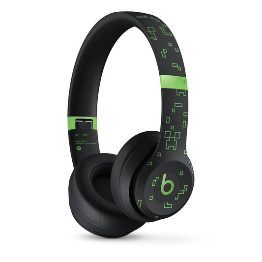 Refurbished Beats Solo 4 on-ear headphones in black with adjustable headband and ear cups, designed for immersive sound.