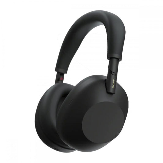 Refurbished Sony WH-1000XM6 noise cancelling over-ear headphones with plush ear cups and sleek black design.