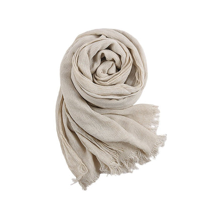 Textured Rayon Crinkle Hijab in Solid Hues Breathable Women's Wrap Hijab (MH145)