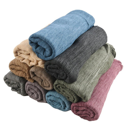 Textured Rayon Crinkle Hijab in Solid Hues Breathable Women's Wrap Hijab (MH145)