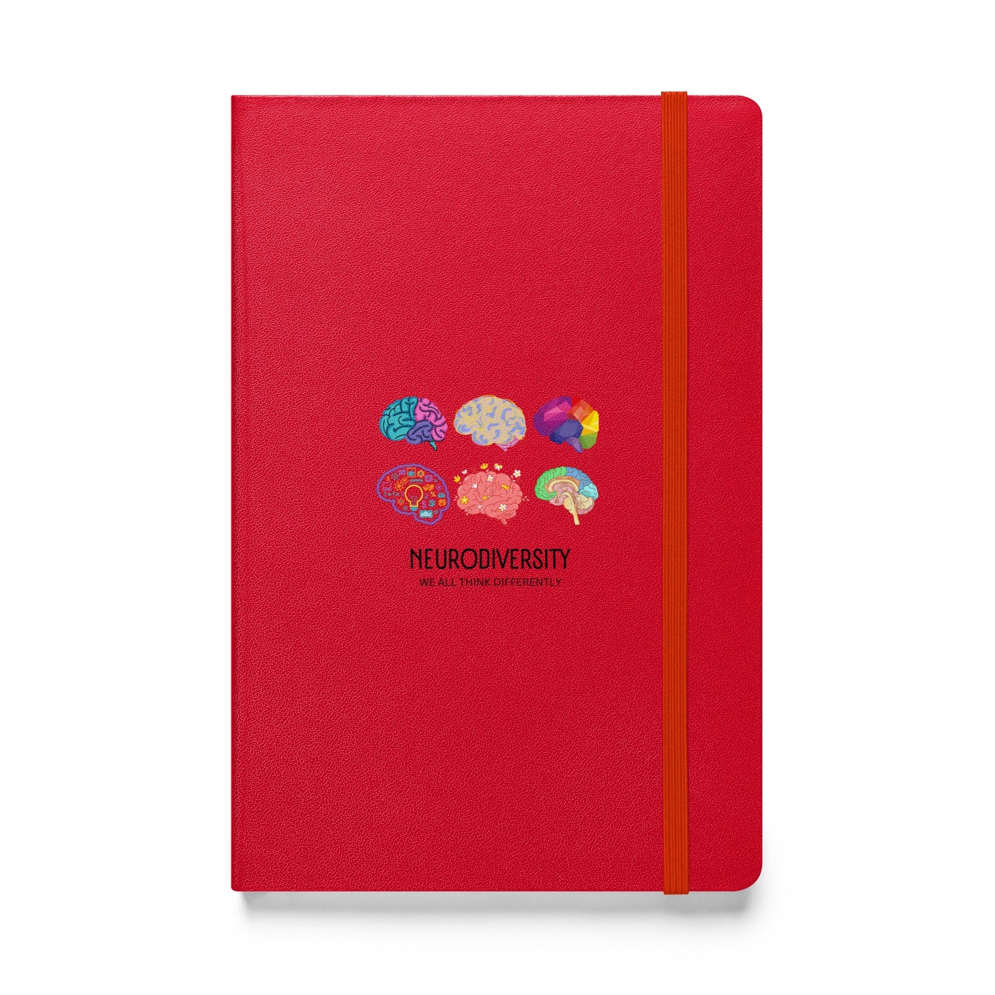 Navy Neurodiversity Notebook by The Autism Store, featuring a cover with colorful brain illustrations and empowering design.
