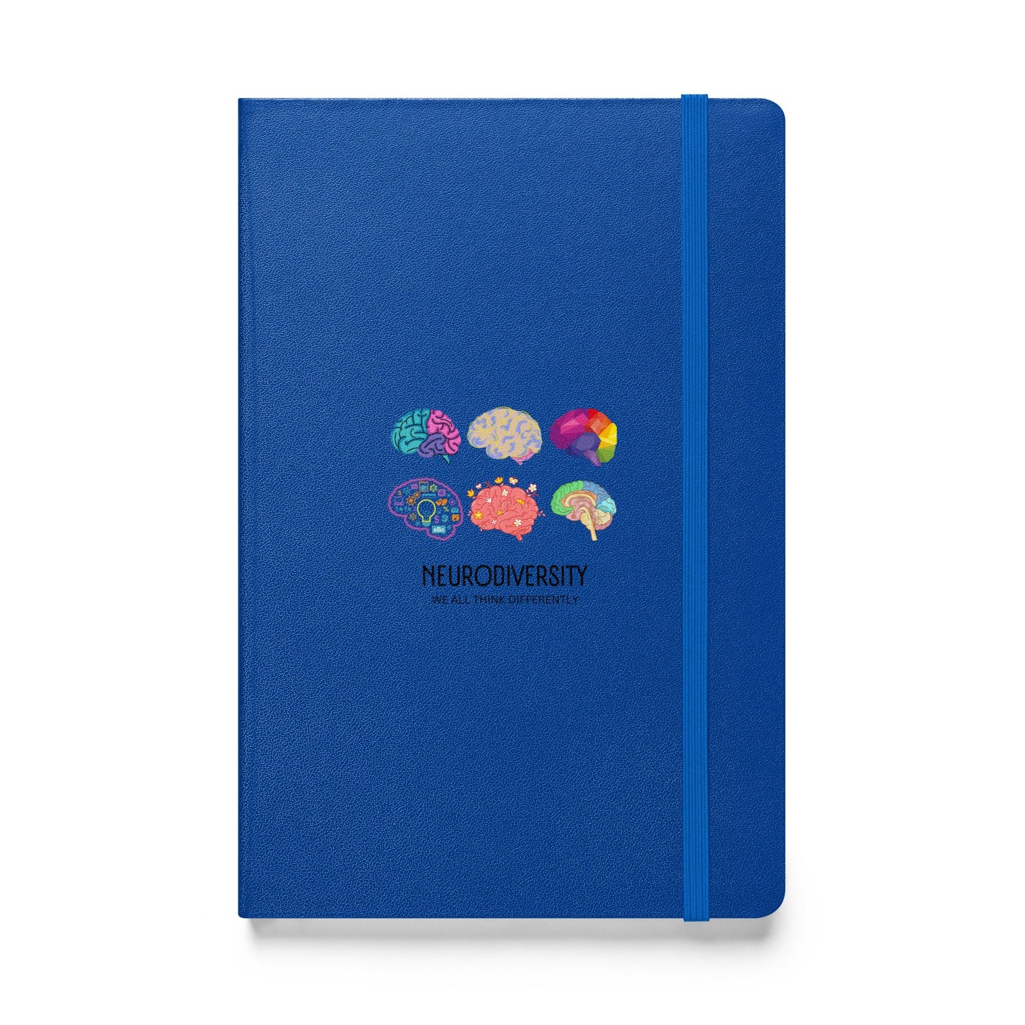 Navy Neurodiversity Notebook from The Autism Store, featuring a hardcover with neurodiversity-themed design and lined pages inside.