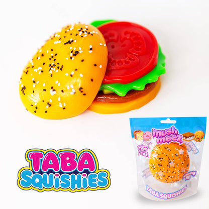Colorful MushMeez Taba Squishies food assortment including donuts and treats from The Autism Store, soft and squeezable toy collection.
