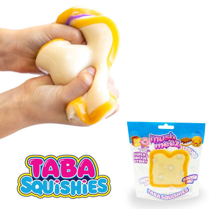 Colorful MushMeez Taba Squishies food assortment featuring donuts and snacks from The Autism Store, soft, squishy toys for sensory play.