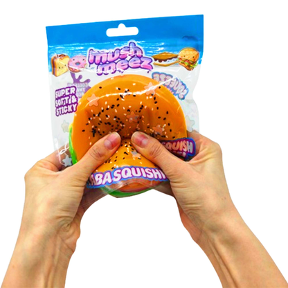 Colorful MushMeez Taba squishies food assortment featuring donuts and snacks from The Autism Store.