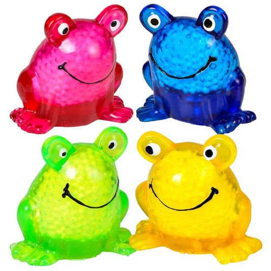 Green 2.5-inch squeeze sticky bead frog toy from The Autism Store, designed for sensory and fidget play.