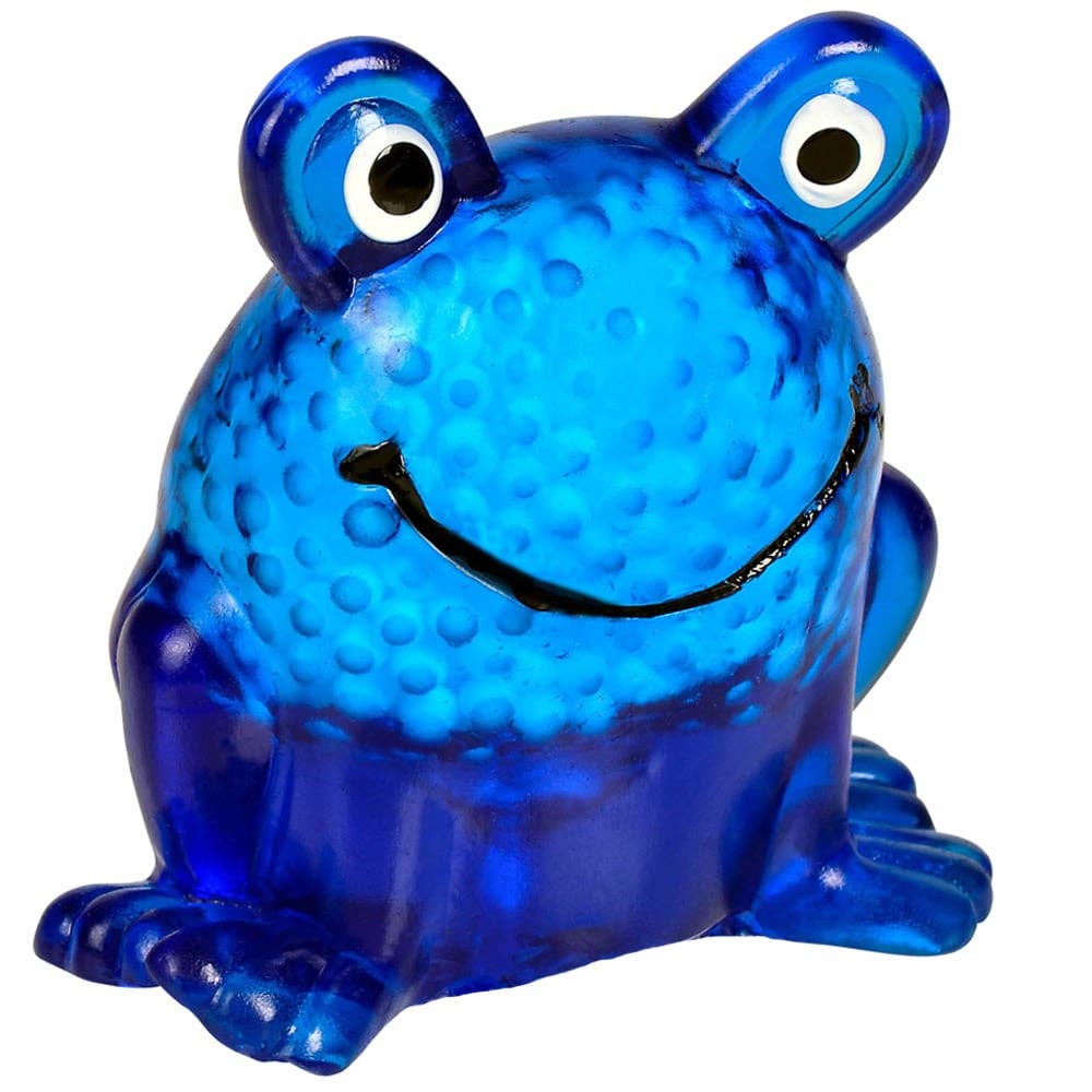 Green 2.5-inch Squeeze Sticky Bead Frog toy from The Autism Store, designed for sensory stimulation and tactile play.