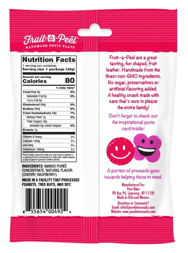 Sweet melon medley Fruit Flats from Fruit-a-Peel by The Autism Store, showcasing colorful, healthy, dried fruit slices on a white background.