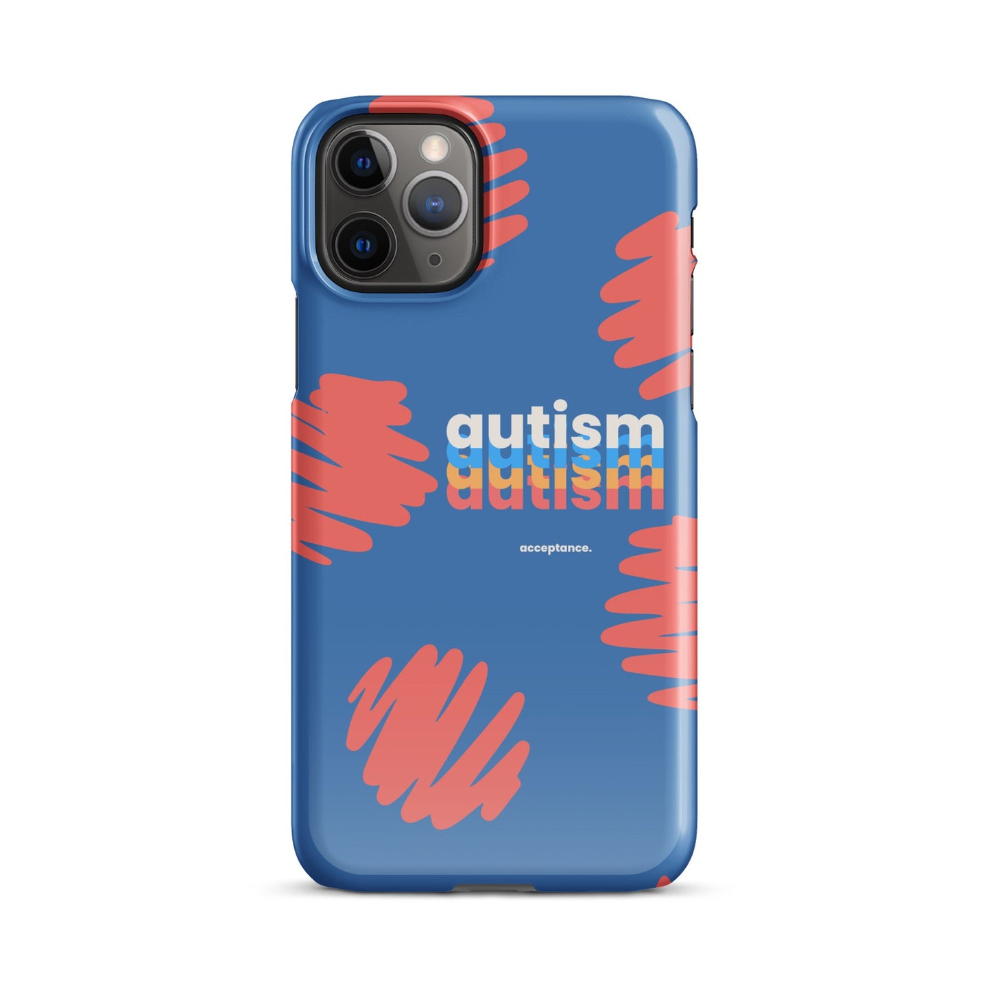 Glossy autism phone case for iPhone 11 by The Autism Store, featuring colorful autism awareness design.