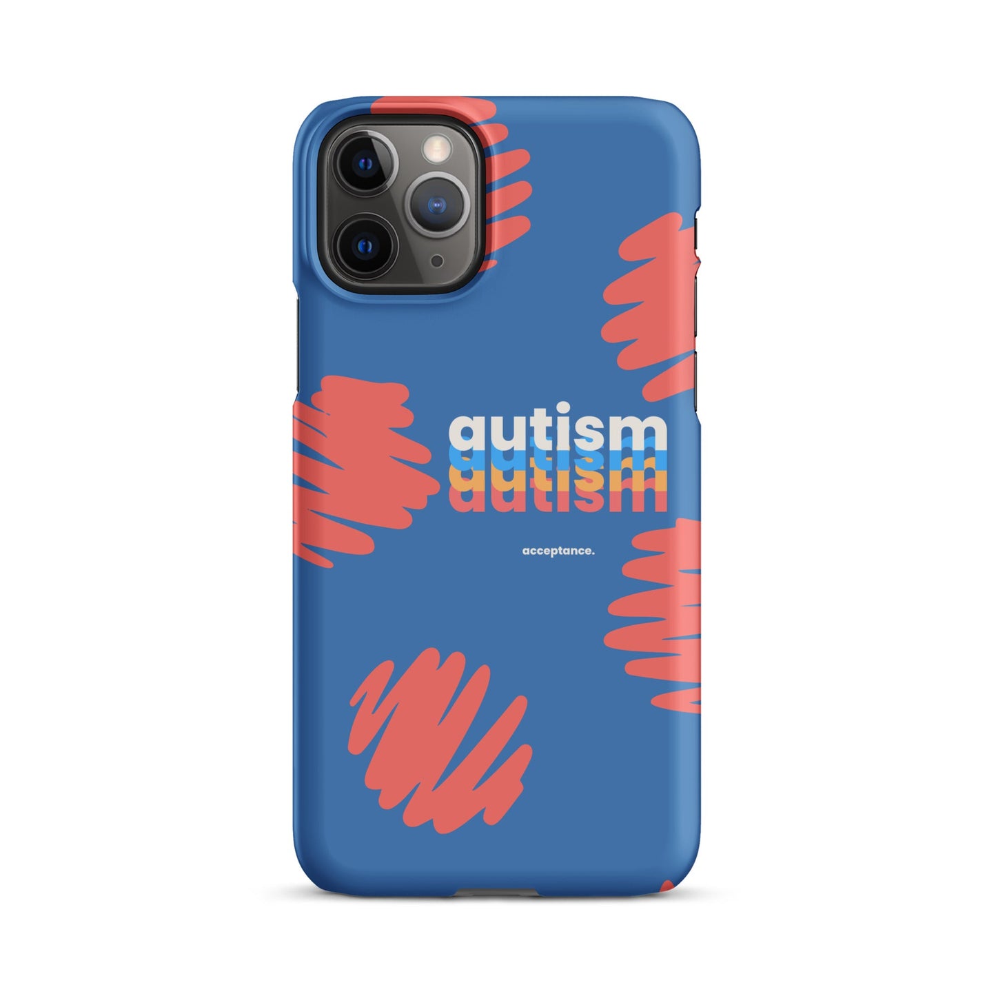Glossy autism phone case for iPhone 11 by The Autism Store, featuring colorful autism awareness design.