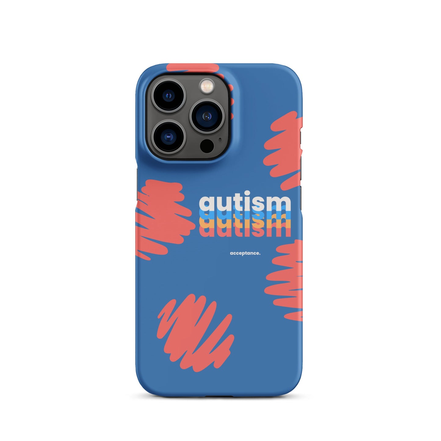 Glossy autism phone case for iPhone 11 by The Autism Store, featuring colorful design and protective cover.
