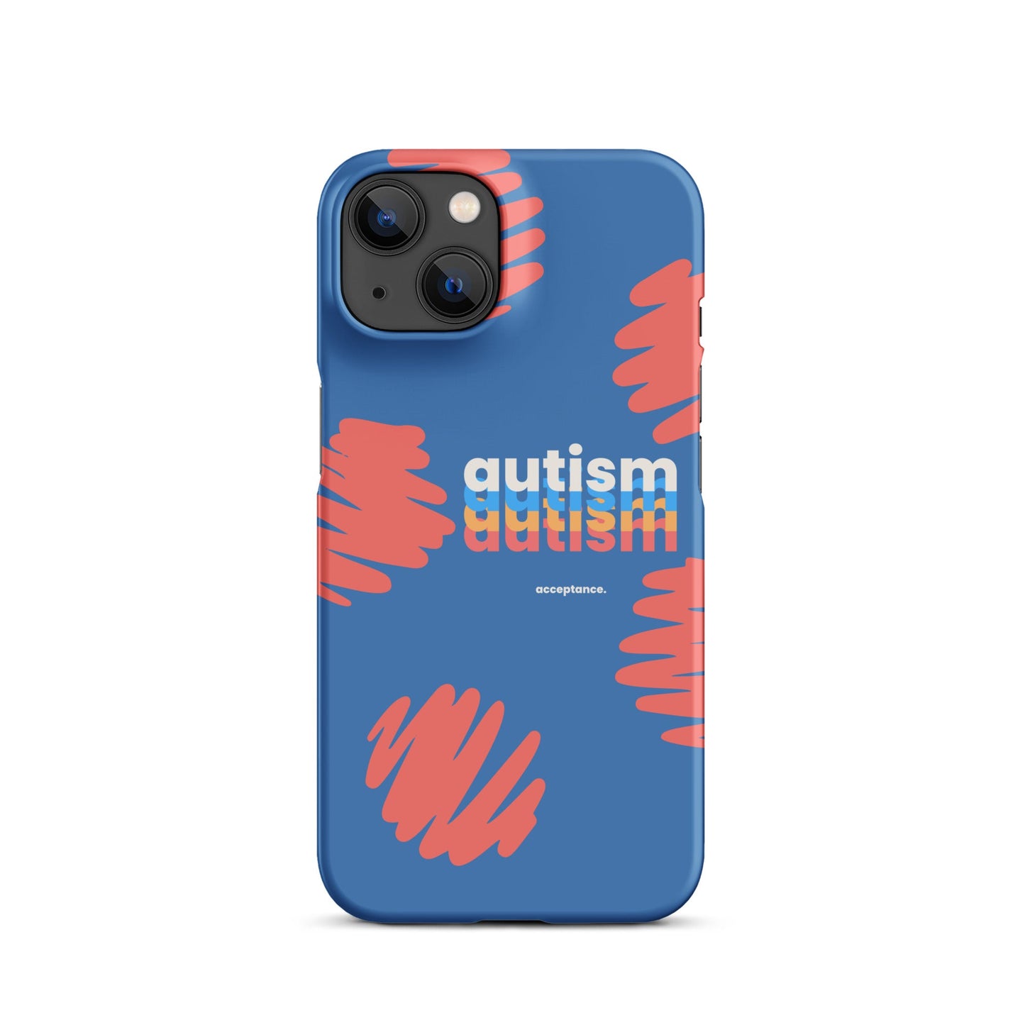 Glossy autism phone case for iPhone 11 by The Autism Store, featuring colorful design and protective cover for the device.