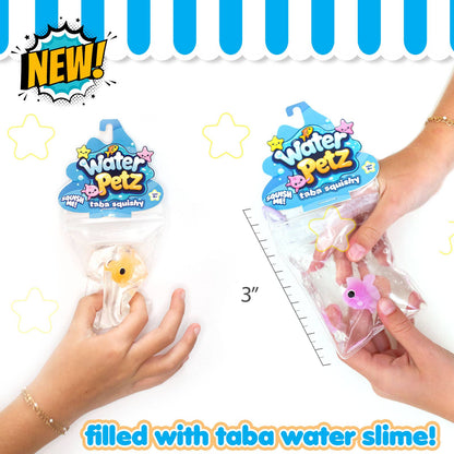 Red Taba Squishy Mushmeez Water Pets toy from The Autism Store, soft squishy water-filled pet with a cute, playful design.