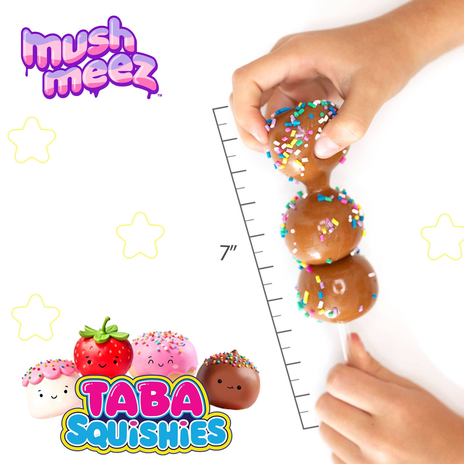 Cute Strawberry Mushmeez Sweet Friends plush toy from The Autism Store, soft and colorful for sensory play and comfort.