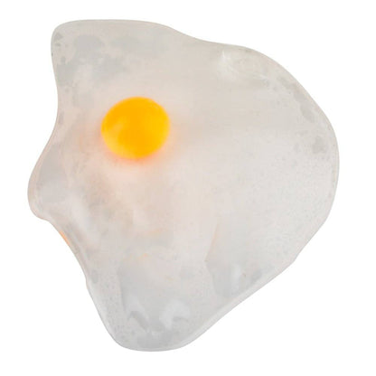 White 2.5-inch Sticky Splat Egg toy from The Autism Store, designed for sensory play and tactile stimulation.