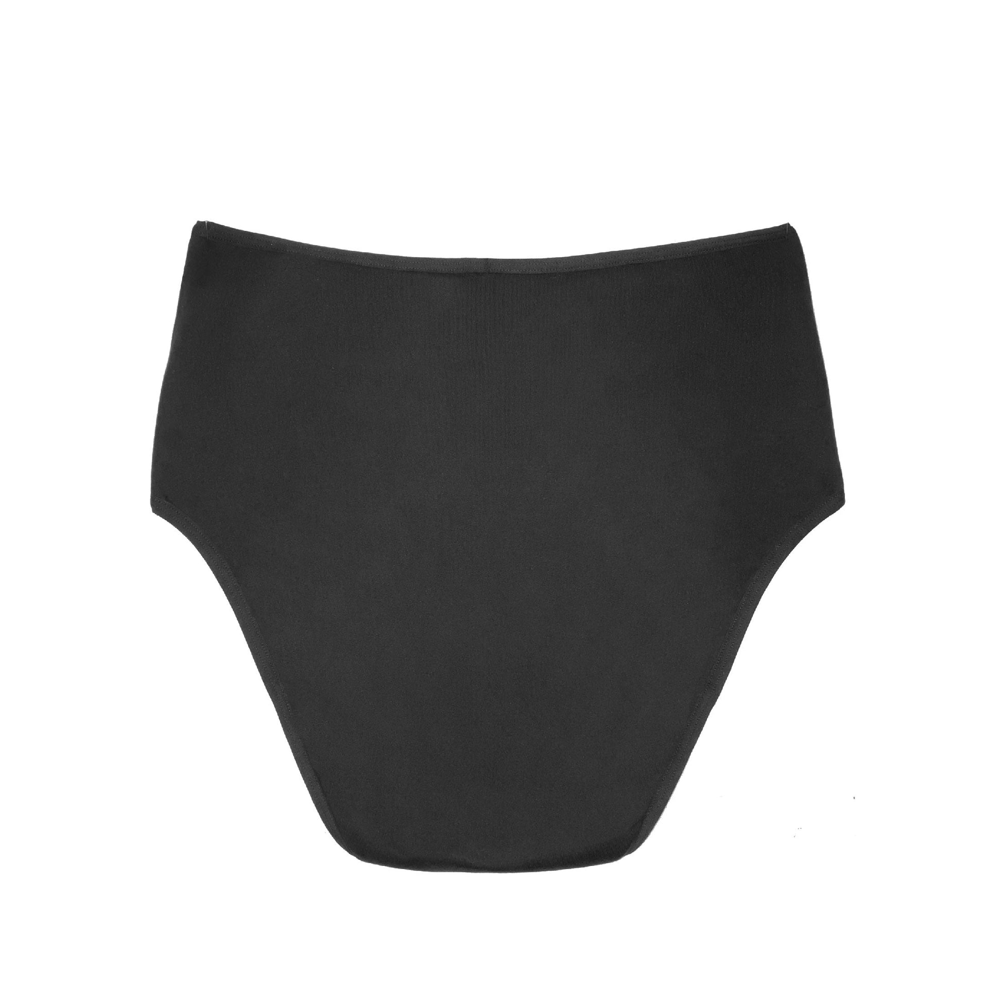 Black The Teen Period adaptive microfiber pad designed for heavy flows, by The Period Company, shown on a plain background.