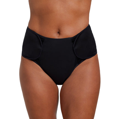 Black XS The Adaptive Period microfiber pad by The Period Company designed for heavy flows.