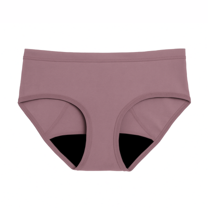 Black microfiber The Bikini Period menstrual pad designed for medium flows, by The Period Company, shown in the image.