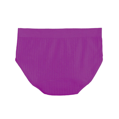 Teen Period Bikini in SportyStretch™ fabric from The Period Company, shown from the back in plum color with sleek design and adjustable fit.