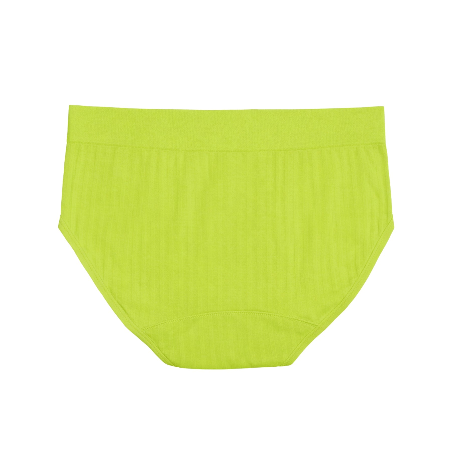 The Teen Period Bikini in SportyStretch™ by The Period Company, back view showing orange citrus pattern and comfortable fit.