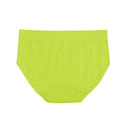 The Teen Period Bikini in SportyStretch™ by The Period Company, back view showing orange citrus pattern and comfortable fit.