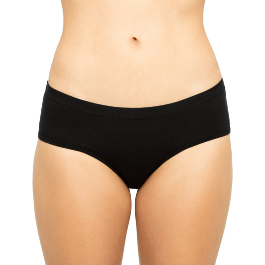 Organic cotton bikini period underwear by The Period Company, designed for heavy flows, with a comfortable front view.