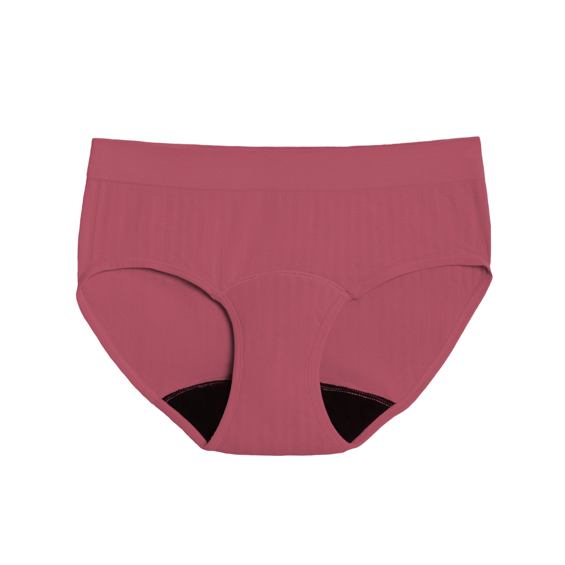 The Bikini Period underwear in SportyStretch™ for heavy flows by The Period Company, showing a pink flat-front design.