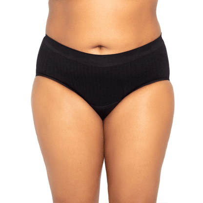 Seamless bikini-style period underwear from The Period Company in SportyStretch™ fabric, designed for heavy flows.