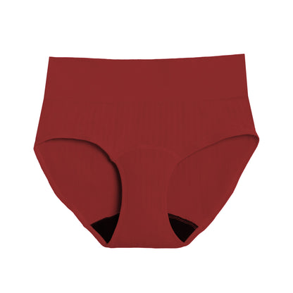 High waisted SportyStretch™ period underwear by The Period Company, featuring a cherry pattern and front view for heavy flows.