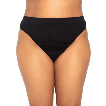 SportyStretch™ thong period underwear by The Period Company designed for light flows, featuring a comfortable and discreet fit.