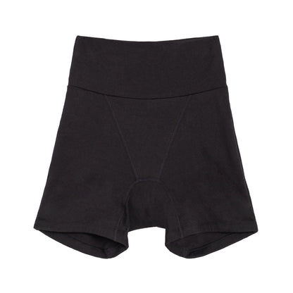 Black organic cotton underwear from The Period Company, The Sleeper Period, designed for heavy flows, shown on a white background.