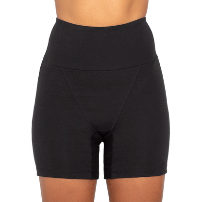 Black organic cotton underwear from The Period Company, The Sleeper Period style designed for heavy flow protection.